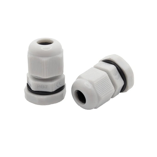 Kabelverschraubung PG07 IP68 Grau - 10 Stück - für Kabel Ø 3,5-6 mm