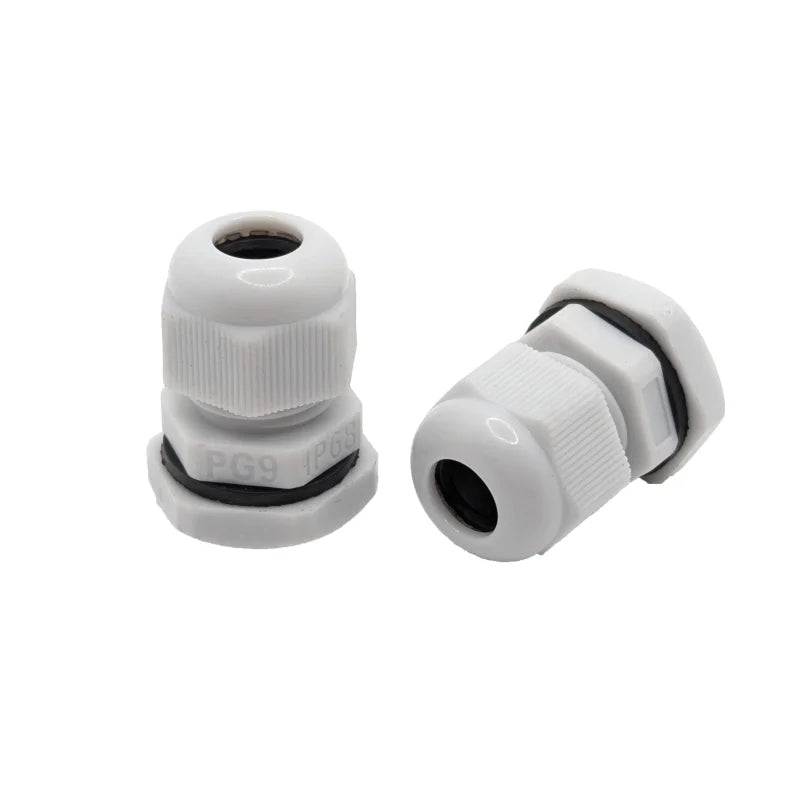 Kabelverschraubung PG09 IP68 Grau - 10 Stück - für Kabel Ø 4-8 mm