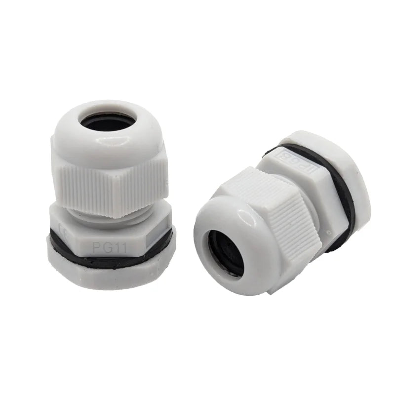 Kabelverschraubung PG11 IP68 Grau - 10 Stück - für Kabel Ø 5-10 mm