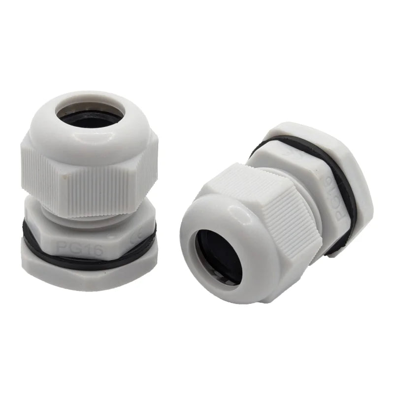 Kabelverschraubung PG16 IP68 Grau - 10 Stück - für Kabel Ø 10-14 mm