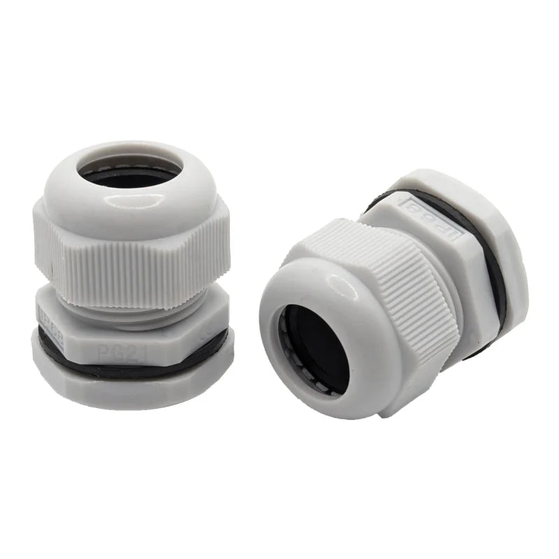 Kabelverschraubung PG21 IP68 Grau - 10 Stück - für Kabel Ø 13-18 mm