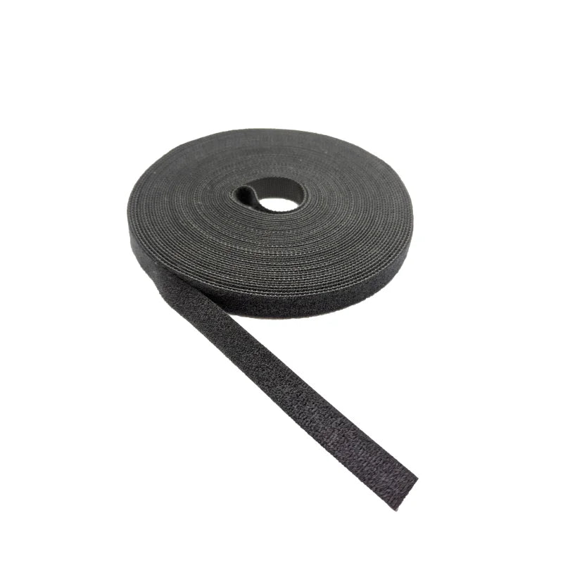 Klettband Back to Back schwarz 12 mm - 10 m Rolle