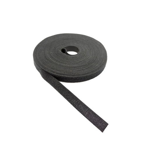 Klettband Back to Back schwarz 12 mm - 10 m Rolle