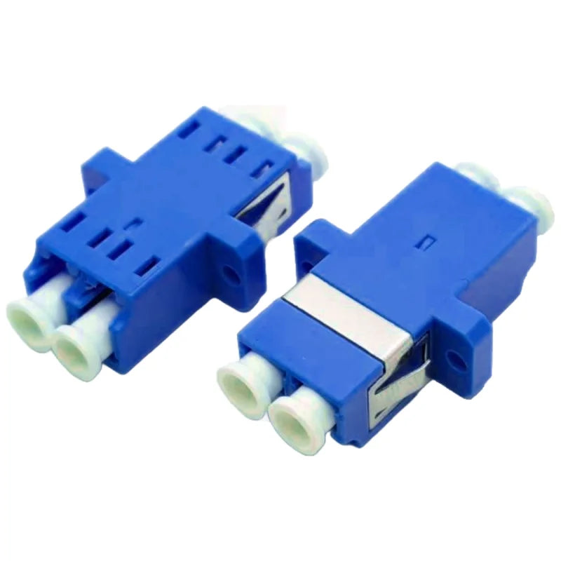 LWL Kupplung LC Duplex OS2 blau - mit Flansch