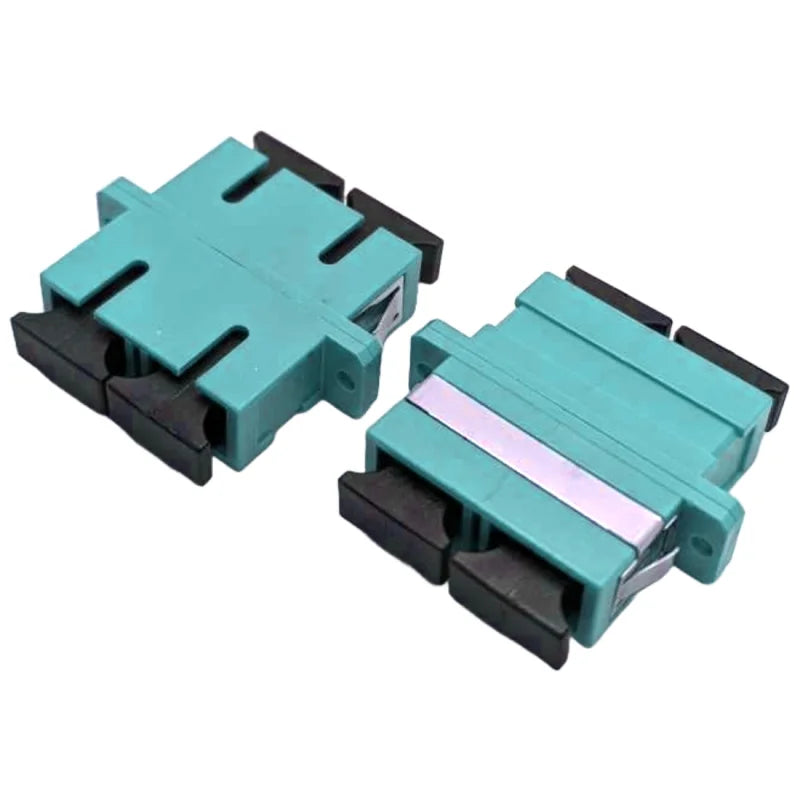 LWL Kupplung SC Duplex OM3 aqua - mit Flansch