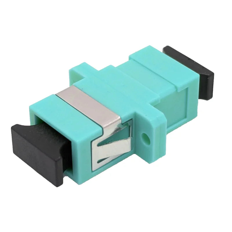 LWL Kupplung SC Simplex OM3 aqua - mit Flansch