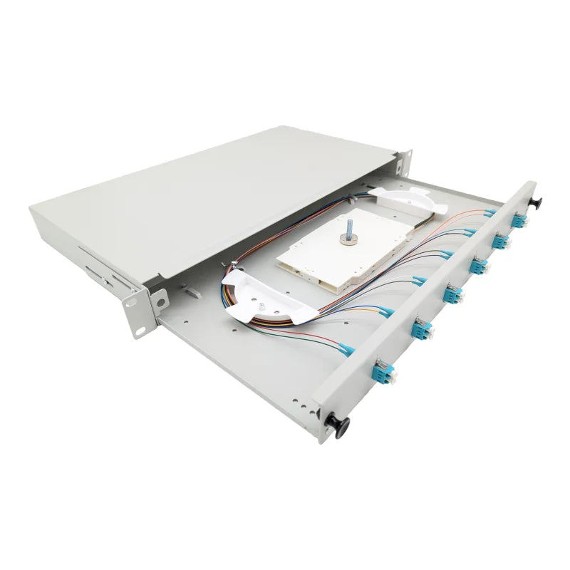 LC-Spleißbox Basic 19" ausziehbar spleißfertig