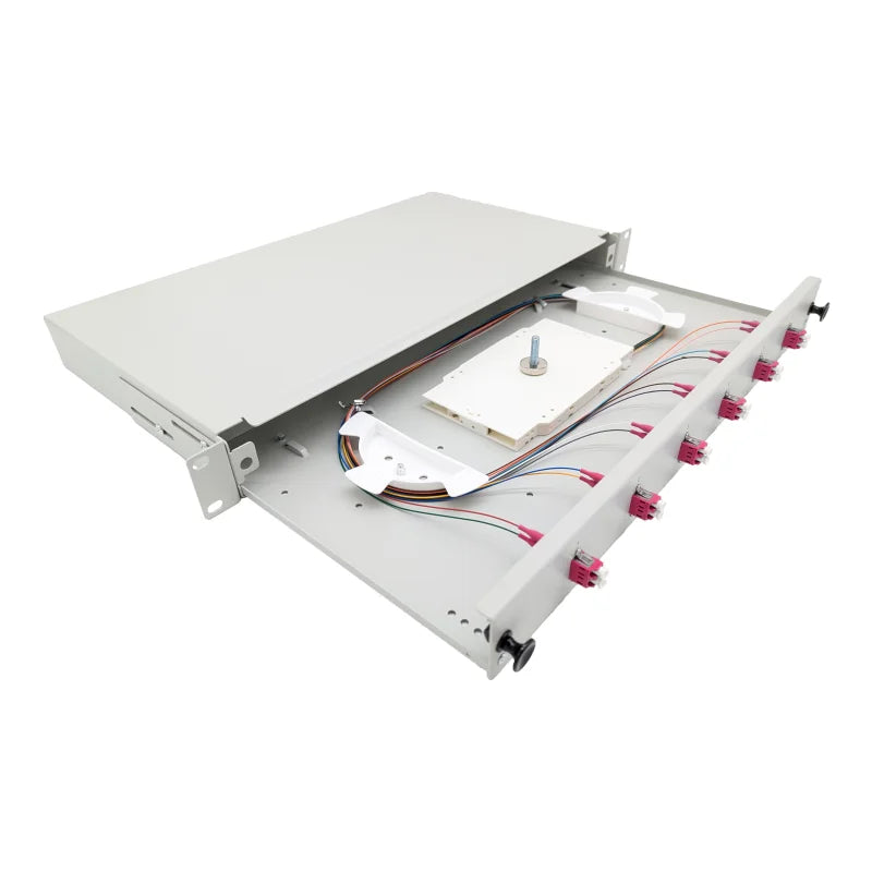 LC-Spleißbox Basic 19" ausziehbar spleißfertig