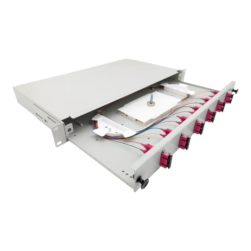 SC-Spleißbox Basic 19" ausziehbar spleißfertig