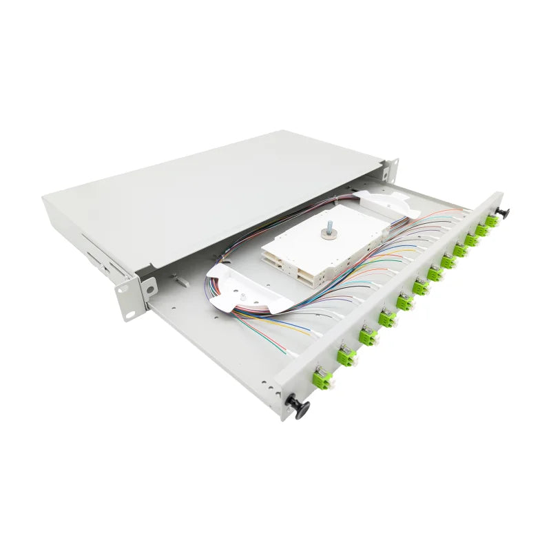 LC-Spleißbox Basic 19" ausziehbar spleißfertig