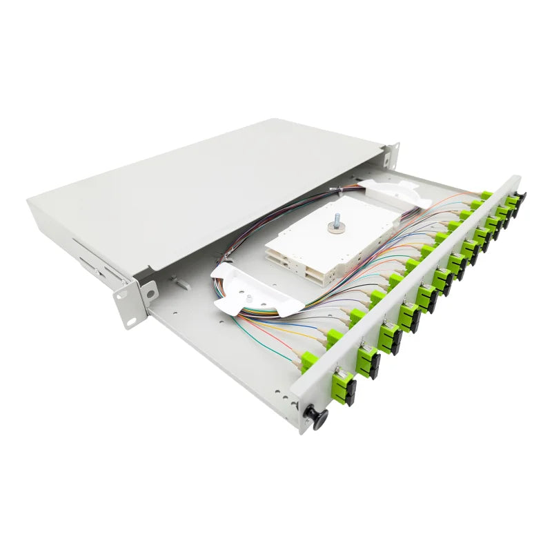 SC-Spleißbox Basic 19" ausziehbar spleißfertig