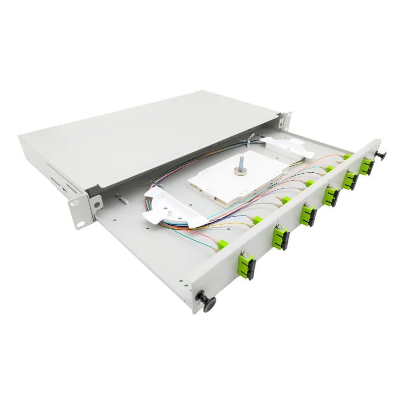 SC-Spleißbox Basic 19" ausziehbar spleißfertig