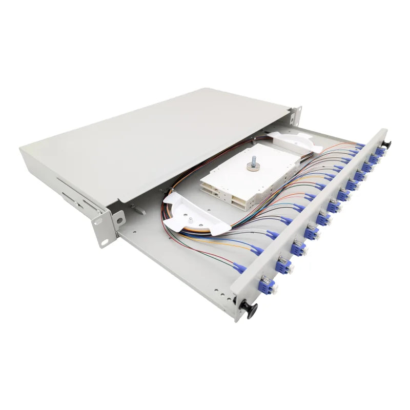 LC-Spleißbox Basic 19" ausziehbar spleißfertig
