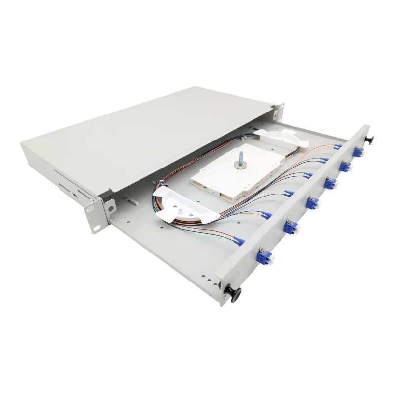 LC-Spleißbox Basic 19" ausziehbar spleißfertig