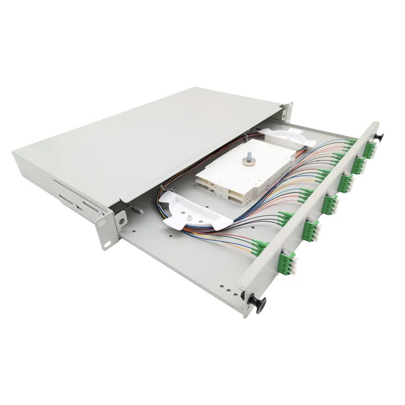 LC-Spleißbox Basic 19" ausziehbar spleißfertig