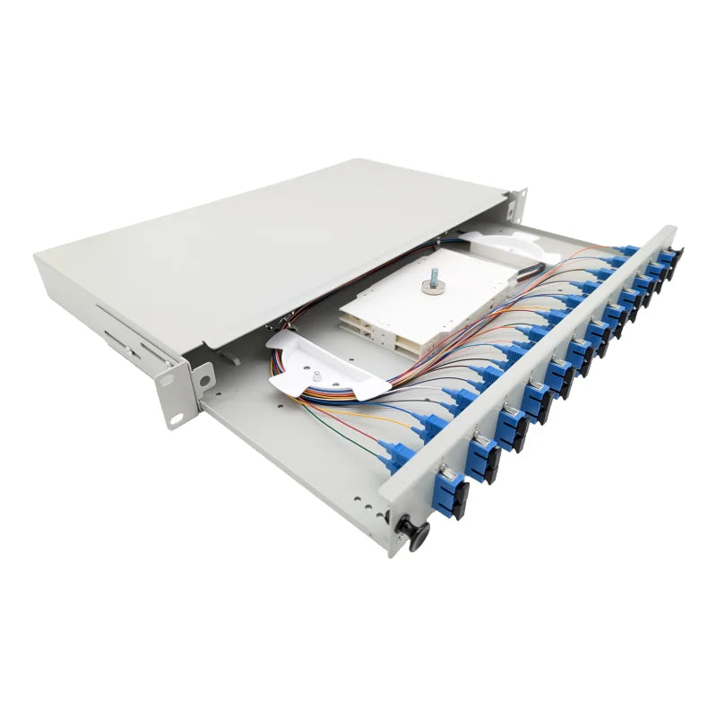 SC-Spleißbox Basic 19" ausziehbar spleißfertig