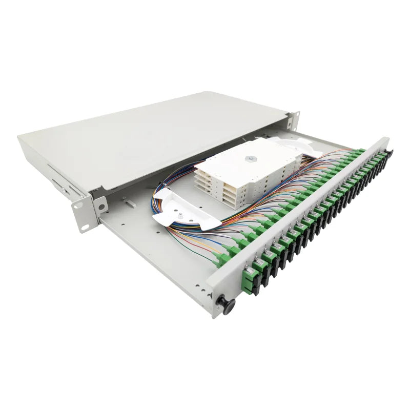 SC-Spleißbox Basic 19" ausziehbar spleißfertig